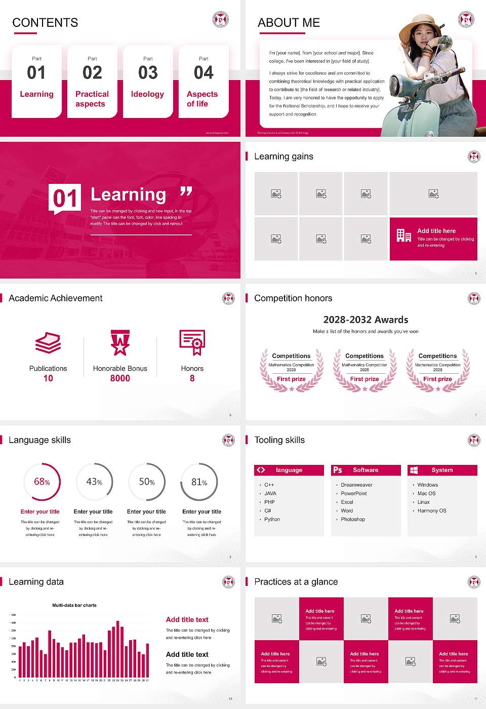 Pohang University of Science and Technology National Scholarship Defense PPT Template16:9 ratio PPT effect preview image2
