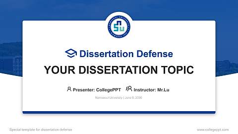 Namseoul University Graduation Thesis Defense PPT Template