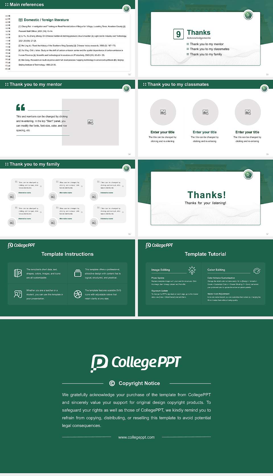 Dongnam Health University Graduation Thesis Defense PPT Template16:9 ratio PPT effect preview image7