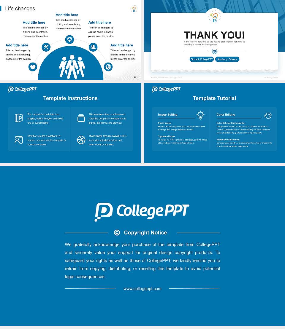 Korea Polytechnic University Cheongju Campus National Scholarship Defense PPT Template16:9 ratio PPT effect preview image4