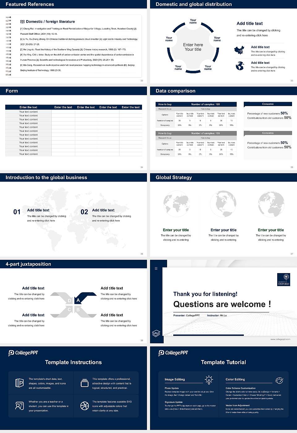 University of Oxford Thesis Proposal/Graduation Defense PPT Template16:9 ratio PPT effect preview image4