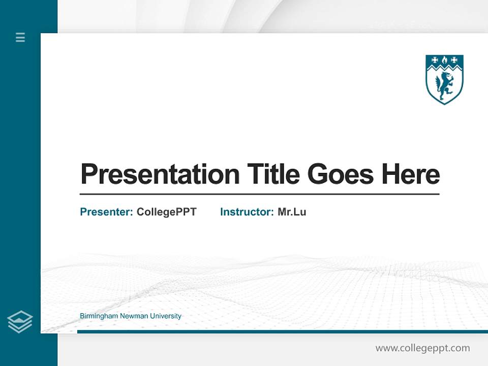Birmingham Newman University Thesis Proposal/Graduation Defense PPT Template4:3 ratio PPT effect preview image5