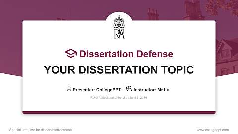 Royal Agricultural University Graduation Thesis Defense PPT Template