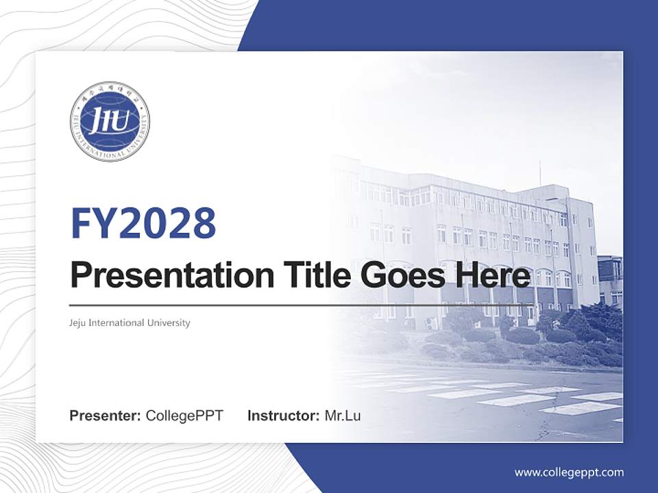Jeju International University Academic Presentation/Research Findings Report PPT Template4:3 ratio PPT effect preview image5