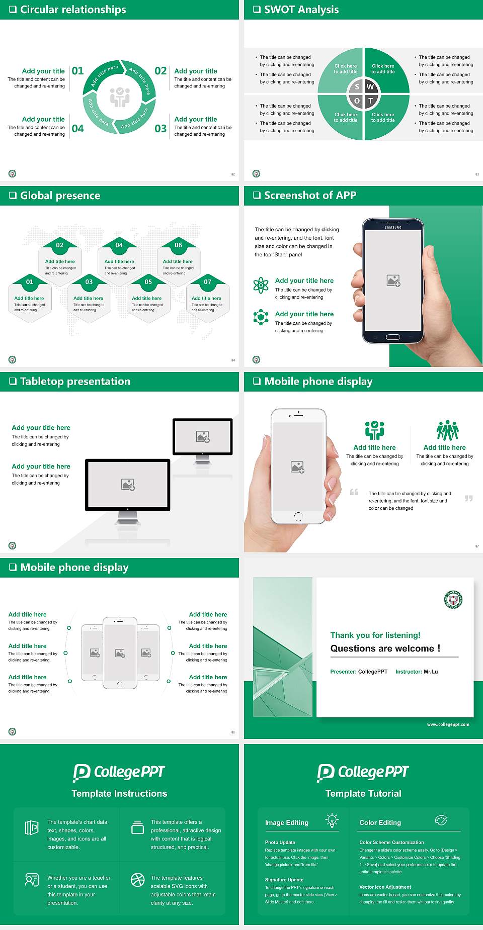 Pyeongtaek University General Purpose PPT Template4:3 ratio PPT effect preview image5
