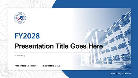 Osan University Academic Presentation/Research Findings Report PPT Template