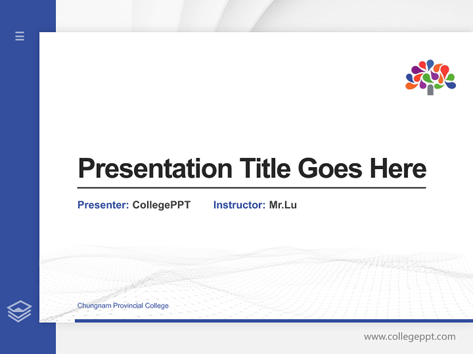 Chungnam Provincial College Thesis Proposal/Graduation Defense PPT Template_Slide preview image1