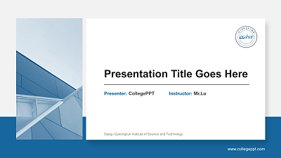 Daegu Gyeongbuk Institute of Science and Technology General Purpose PPT Template