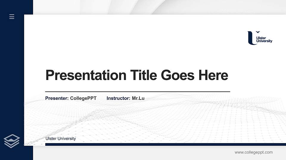 Ulster University Thesis Proposal/Graduation Defense PPT Template16:9 ratio PPT effect preview image