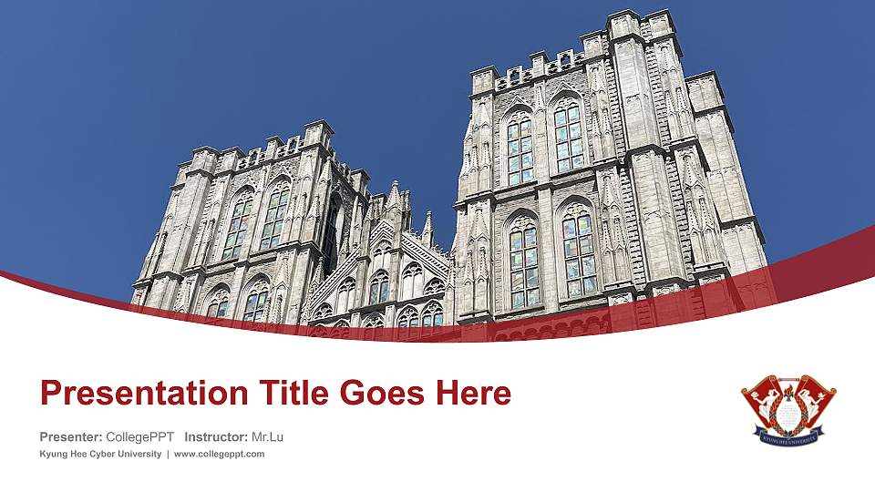Kyung Hee Cyber University Course/Courseware Creation PPT Template16:9 ratio PPT effect preview image