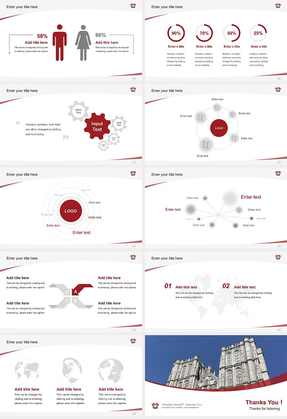Kyung Hee Cyber University Course/Courseware Creation PPT Template16:9 ratio PPT effect preview image4