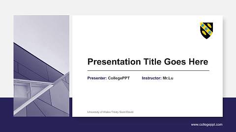 University of Wales Trinity Saint David General Purpose PPT Template