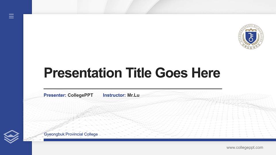 Gyeongbuk Provincial College Thesis Proposal/Graduation Defense PPT Template16:9 ratio PPT effect preview image