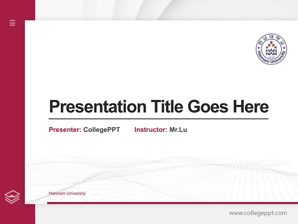 Hannam University Thesis Proposal/Graduation Defense PPT Template4:3 ratio PPT effect preview image5