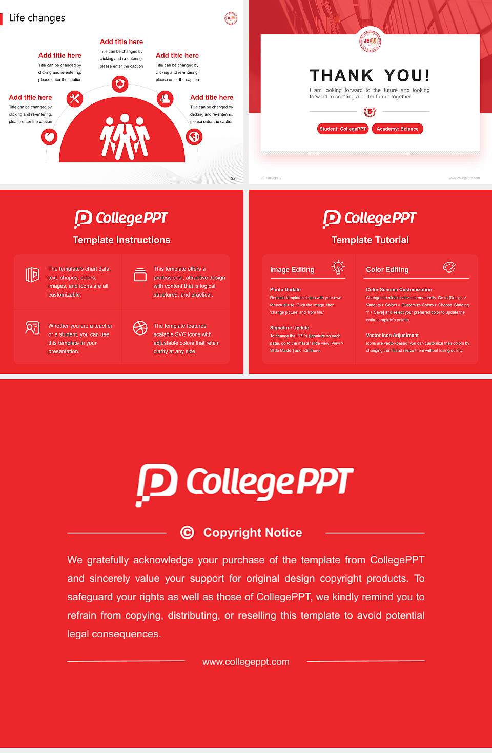JEI University National Scholarship Defense PPT Template4:3 ratio PPT effect preview image4
