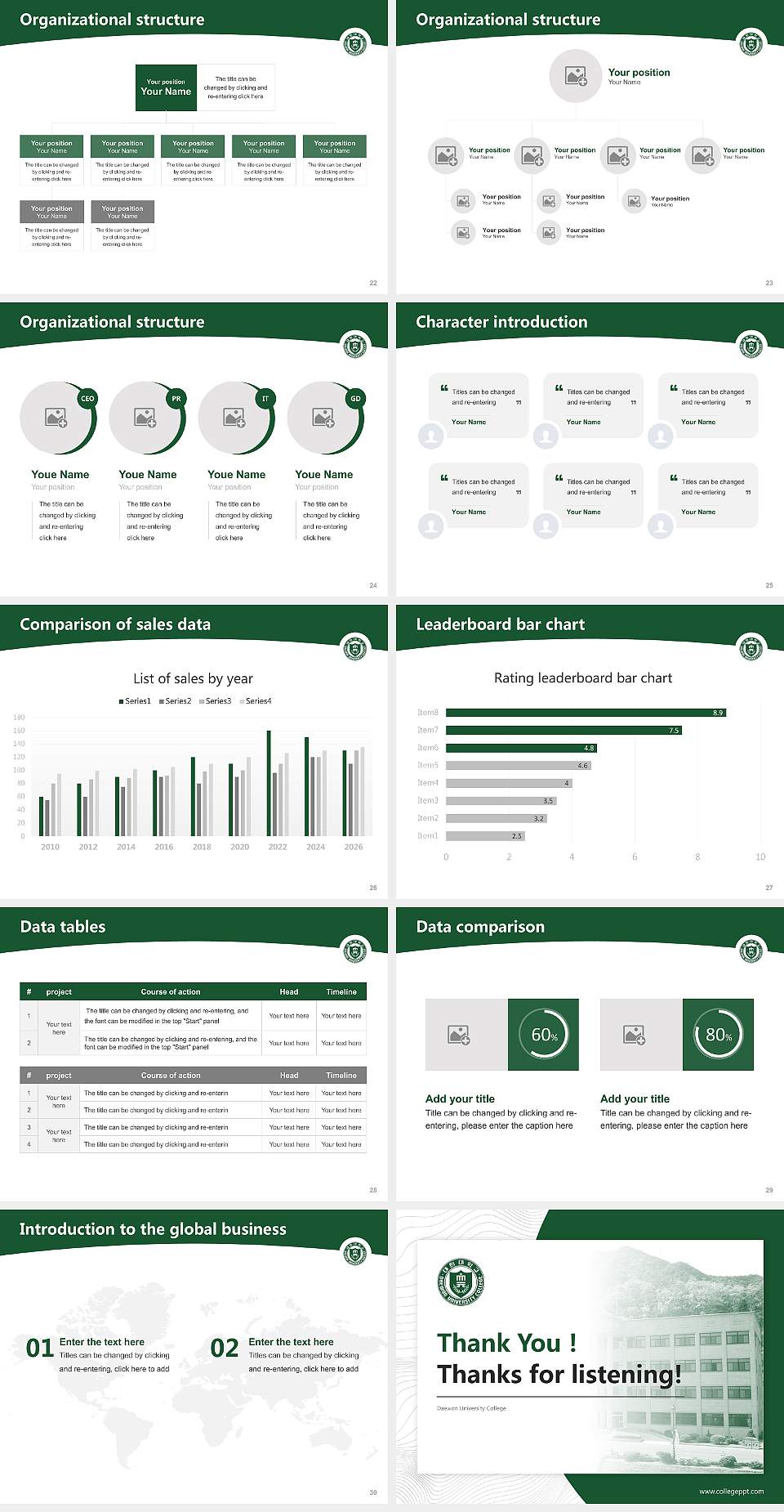 Daewon University College Academic Presentation/Research Findings Report PPT Template4:3 ratio PPT effect preview image4