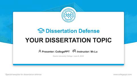 Daelim University College Graduation Thesis Defense PPT Template