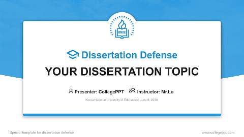 Korea National University of Education Graduation Thesis Defense PPT Template