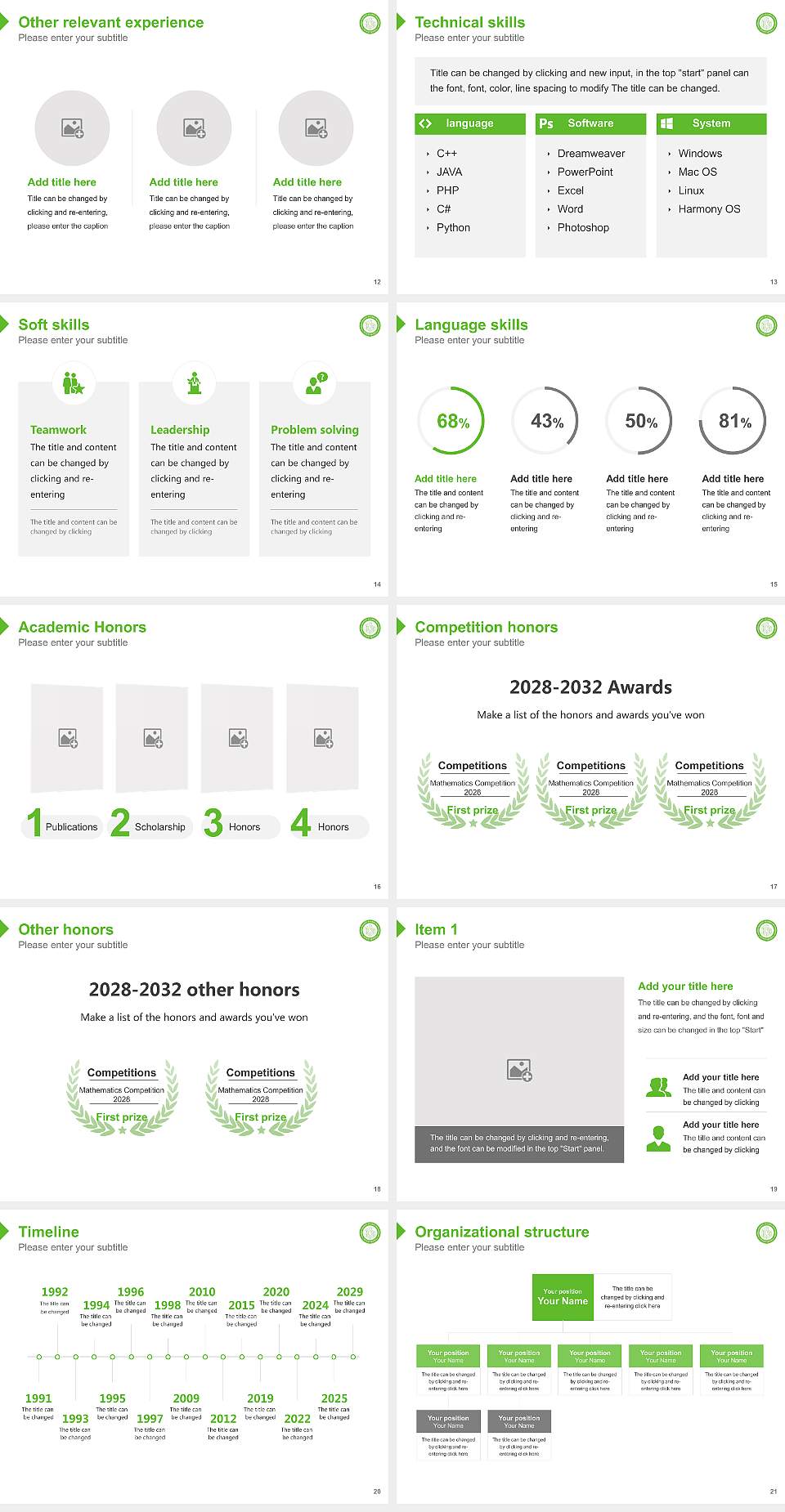 Gyeonggi University of Science and Technology Resume PPT Template4:3 ratio PPT effect preview image3