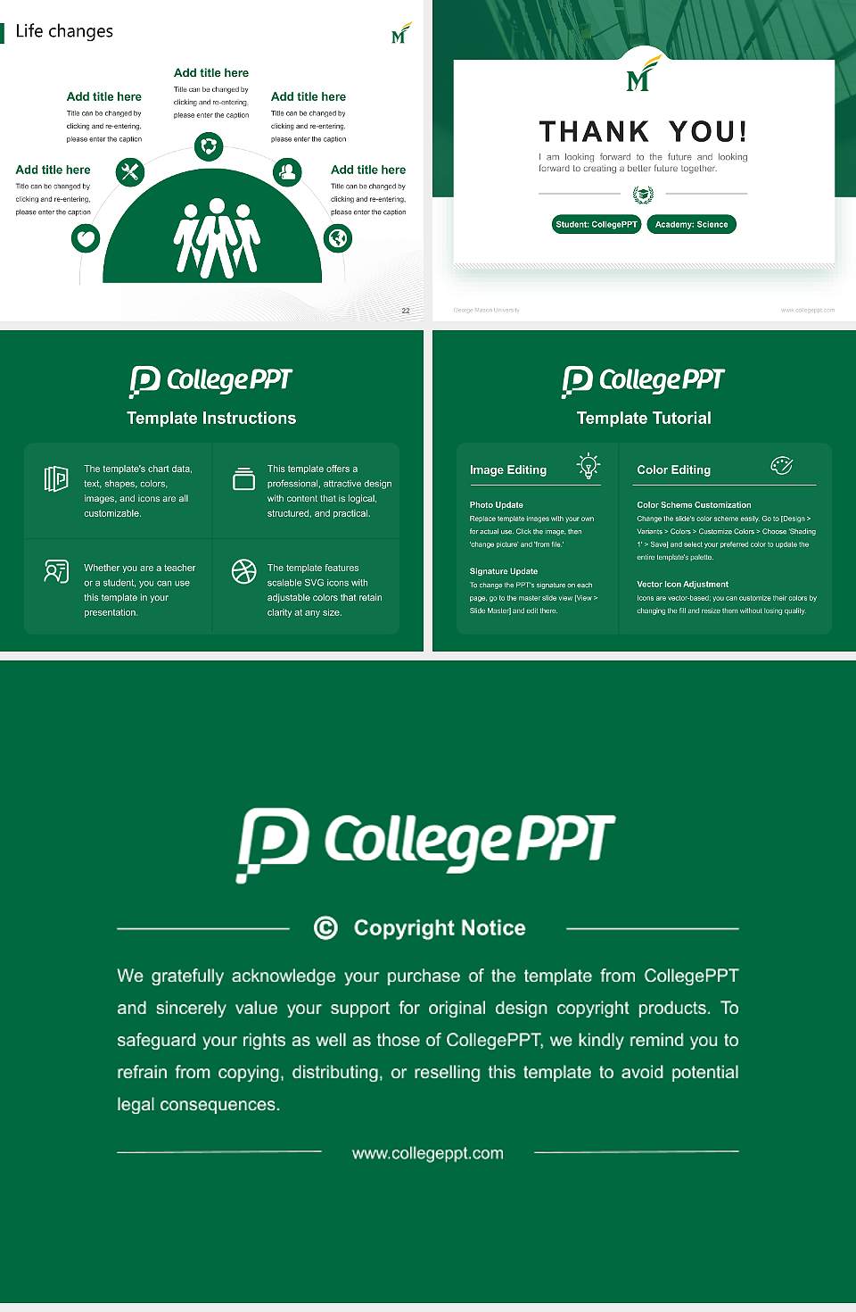 George Mason University National Scholarship Defense PPT Template4:3 ratio PPT effect preview image4
