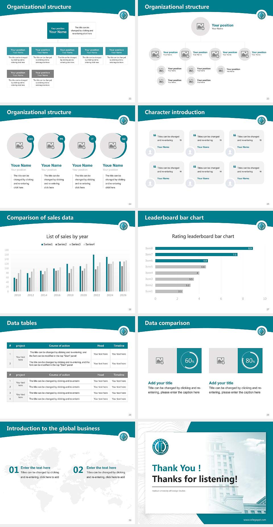 Hankuk University of Foreign Studies Academic Presentation/Research Findings Report PPT Template4:3 ratio PPT effect preview image4