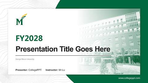George Mason University Academic Presentation/Research Findings Report PPT Template