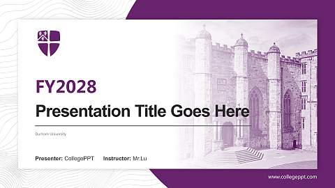 Durham University Academic Presentation/Research Findings Report PPT Template