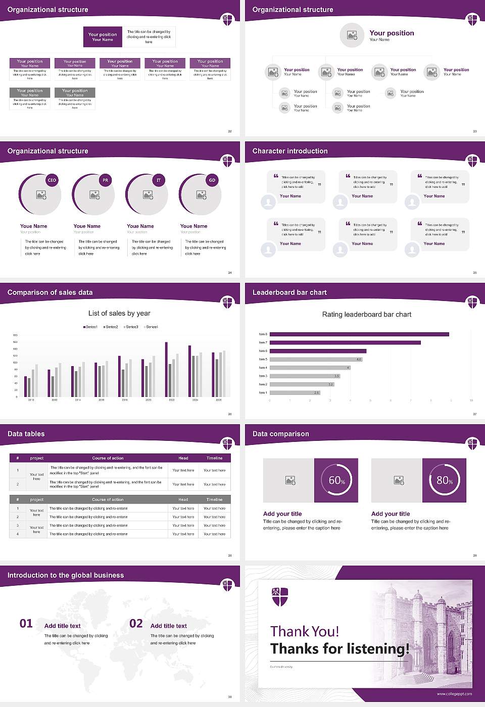 Durham University Academic Presentation/Research Findings Report PPT Template16:9 ratio PPT effect preview image4