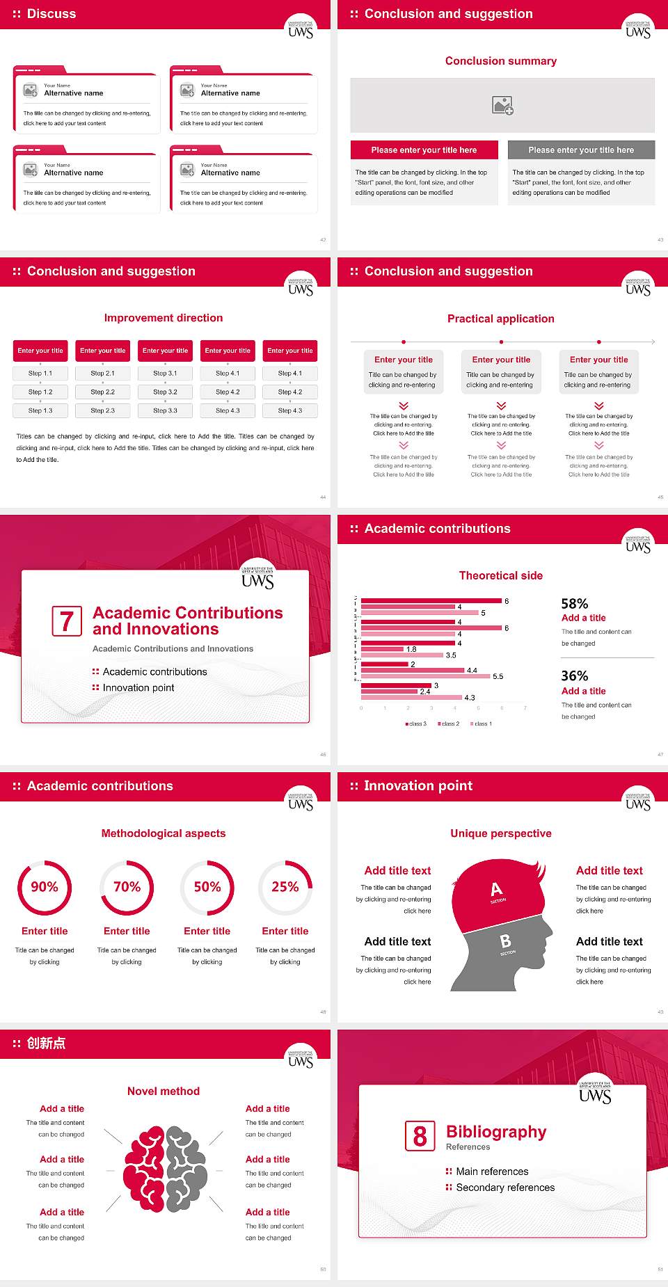 University of the West of Scotland Graduation Thesis Defense PPT Template4:3 ratio PPT effect preview image6