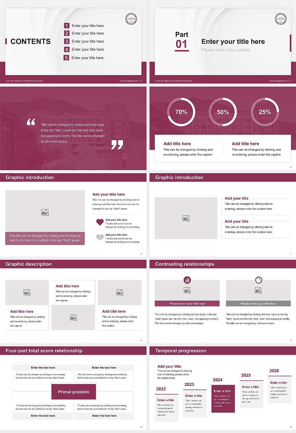 Gyeongin National University of Education Thesis Proposal/Graduation Defense PPT Template16:9 ratio PPT effect preview image2