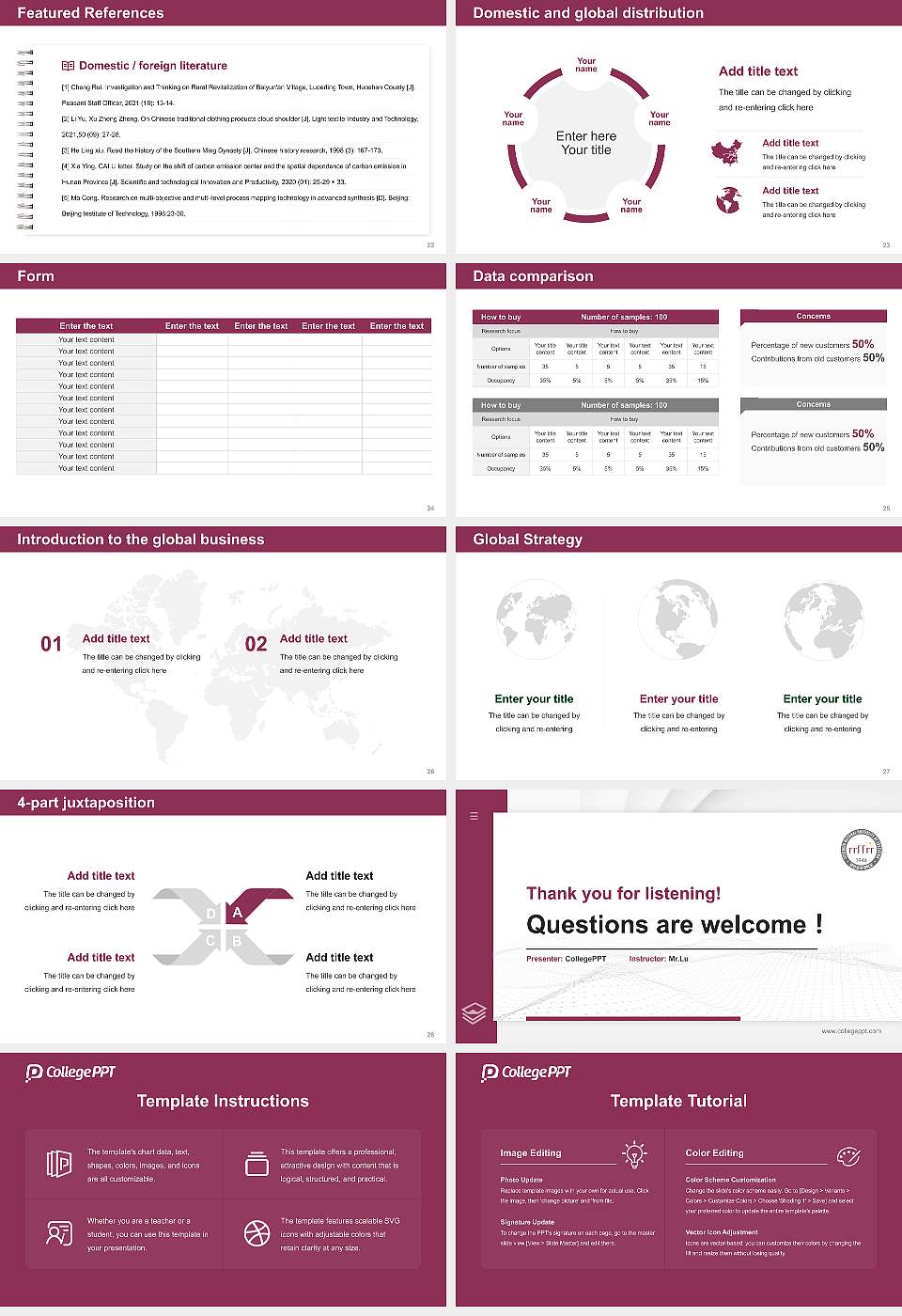 Gyeongin National University of Education Thesis Proposal/Graduation Defense PPT Template16:9 ratio PPT effect preview image4