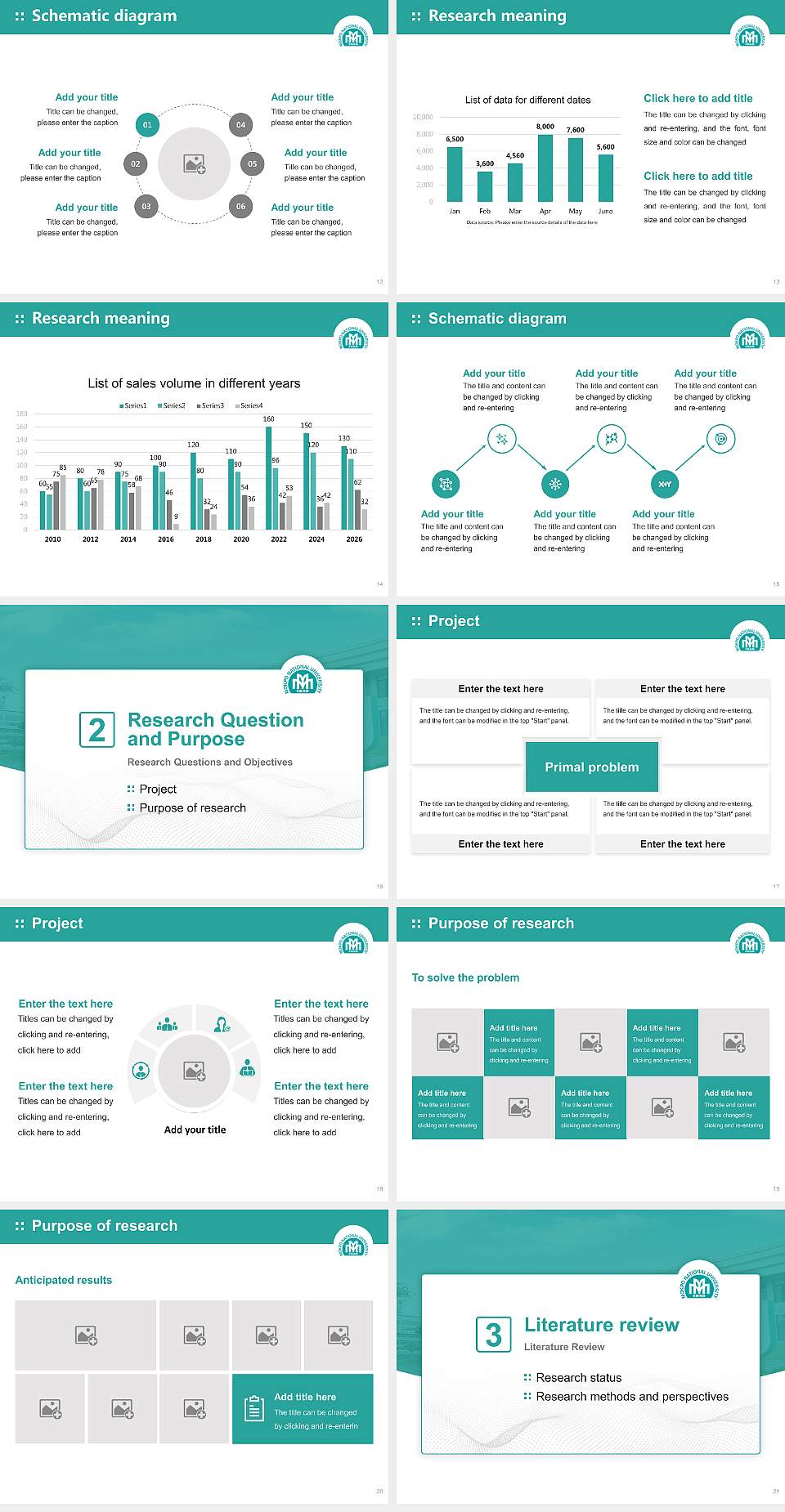 Mokpo National University Graduation Thesis Defense PPT Template4:3 ratio PPT effect preview image3