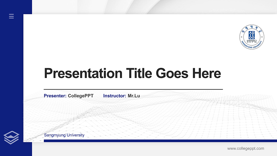 Sangmyung University Thesis Proposal/Graduation Defense PPT Template_Slide preview image1