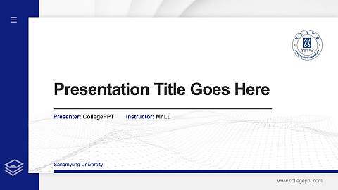 Sangmyung University Thesis Proposal/Graduation Defense PPT Template