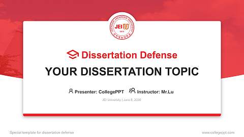 JEI University Graduation Thesis Defense PPT Template