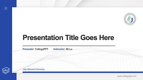 Jeju National University Thesis Proposal/Graduation Defense PPT Template
