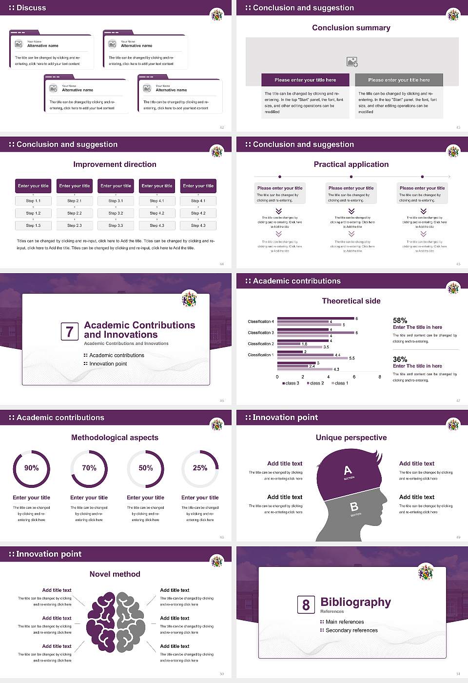 Edge Hill University Graduation Thesis Defense PPT Template16:9 ratio PPT effect preview image6