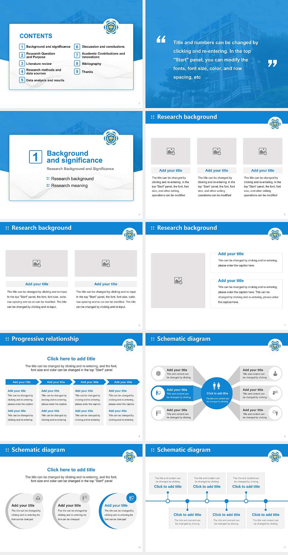Gwangju Health University Graduation Thesis Defense PPT Template4:3 ratio PPT effect preview image2