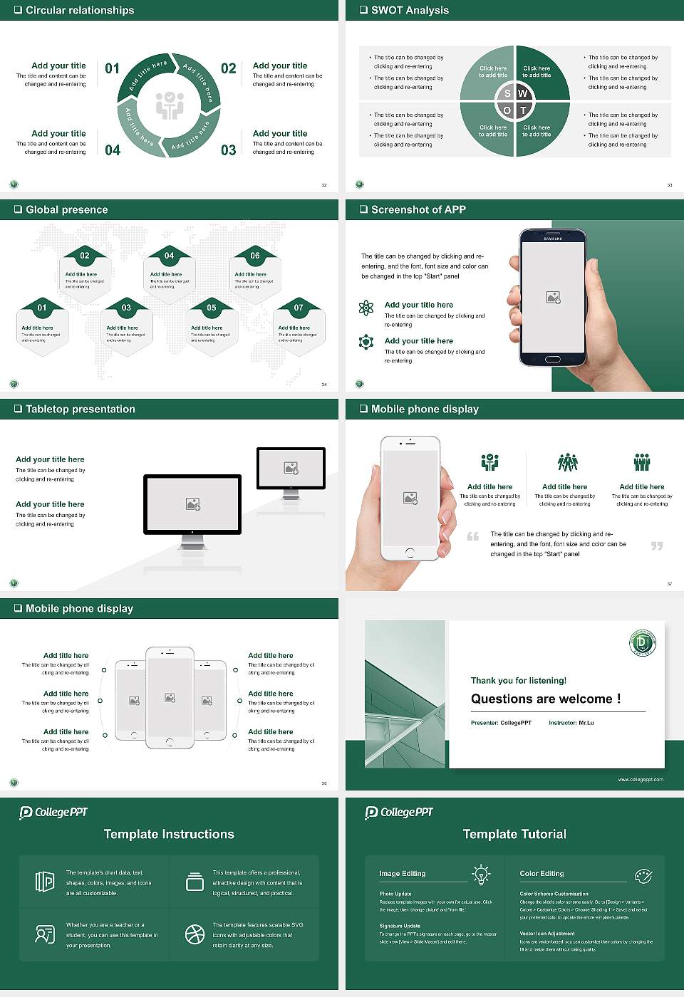 Dongnam Health University General Purpose PPT Template16:9 ratio PPT effect preview image5