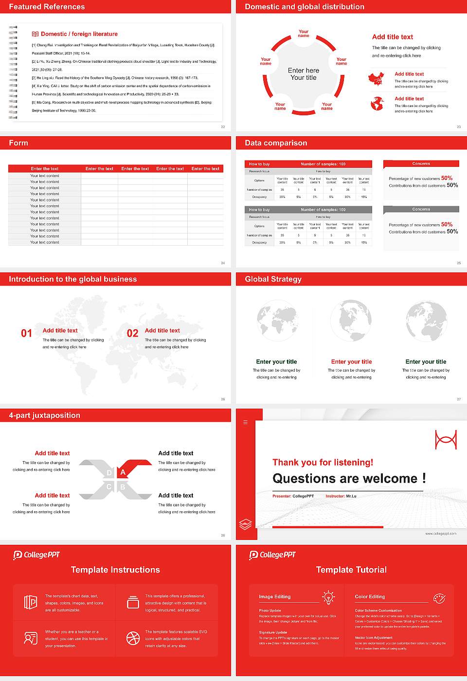 Hanzhung University Thesis Proposal/Graduation Defense PPT Template16:9 ratio PPT effect preview image4
