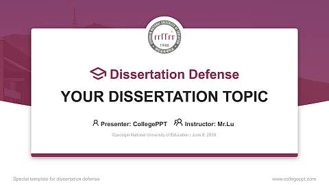 Gyeongin National University of Education Graduation Thesis Defense PPT Template