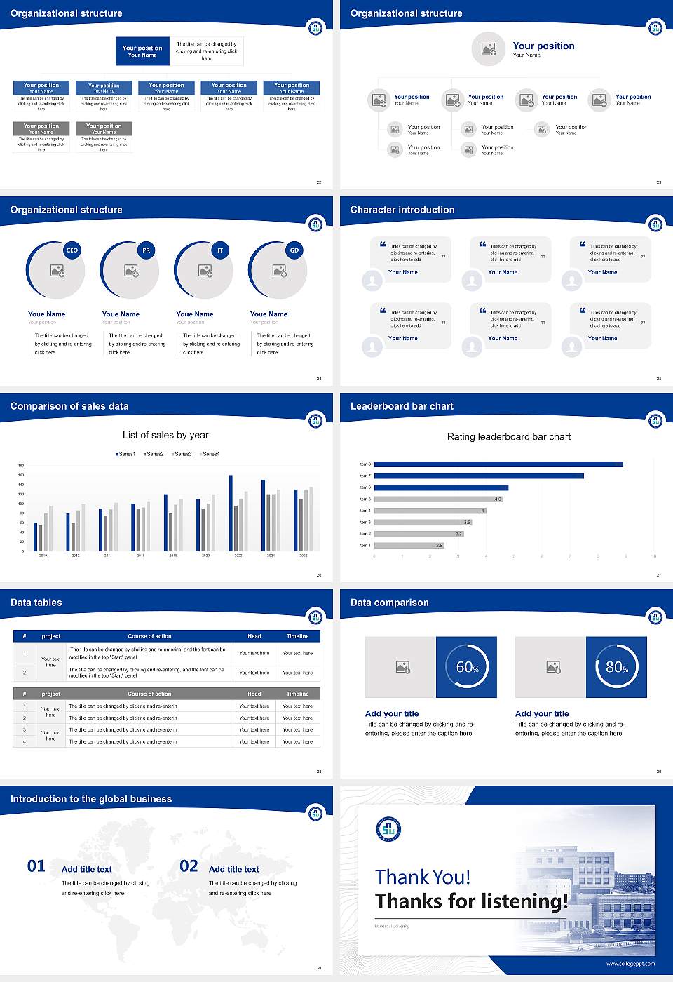 Namseoul University Academic Presentation/Research Findings Report PPT Template16:9 ratio PPT effect preview image4