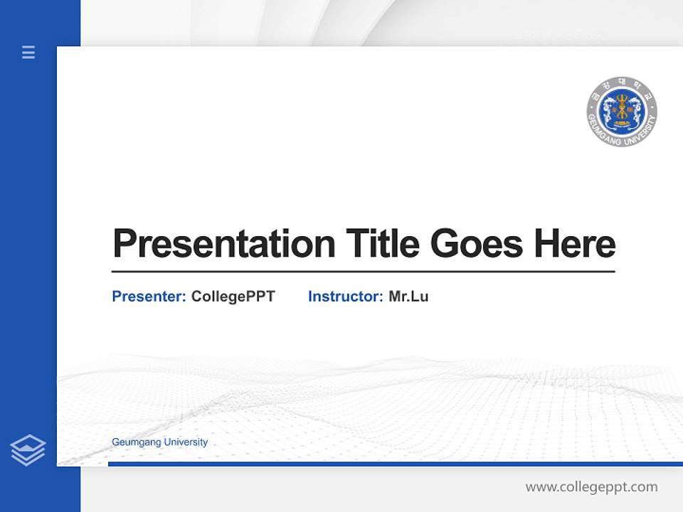 Geumgang University Thesis Proposal/Graduation Defense PPT Template4:3 ratio PPT effect preview image5
