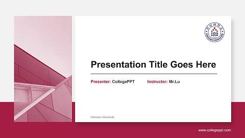 Hannam University General Purpose PPT Template