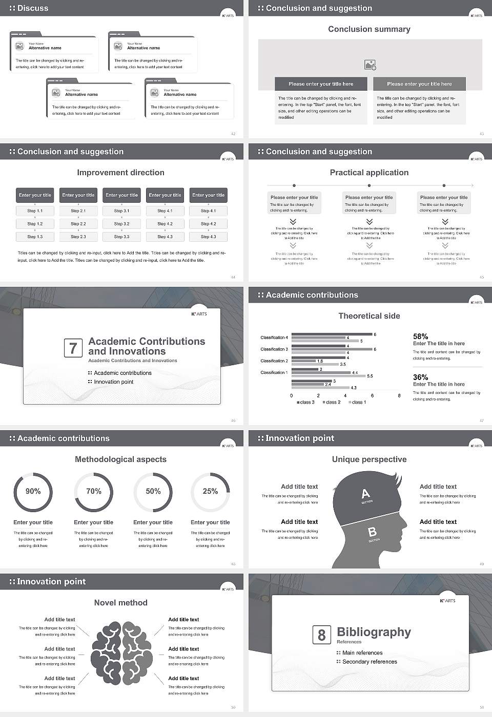Korea National University of Arts Graduation Thesis Defense PPT Template16:9 ratio PPT effect preview image6