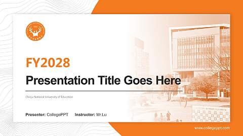 Chinju National University of Education Academic Presentation/Research Findings Report PPT Template