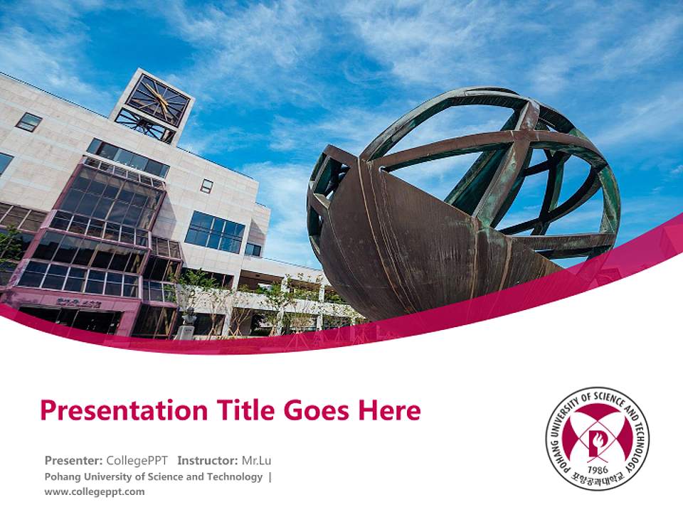 Pohang University of Science and Technology Course/Courseware Creation PPT Template4:3 ratio PPT effect preview image5