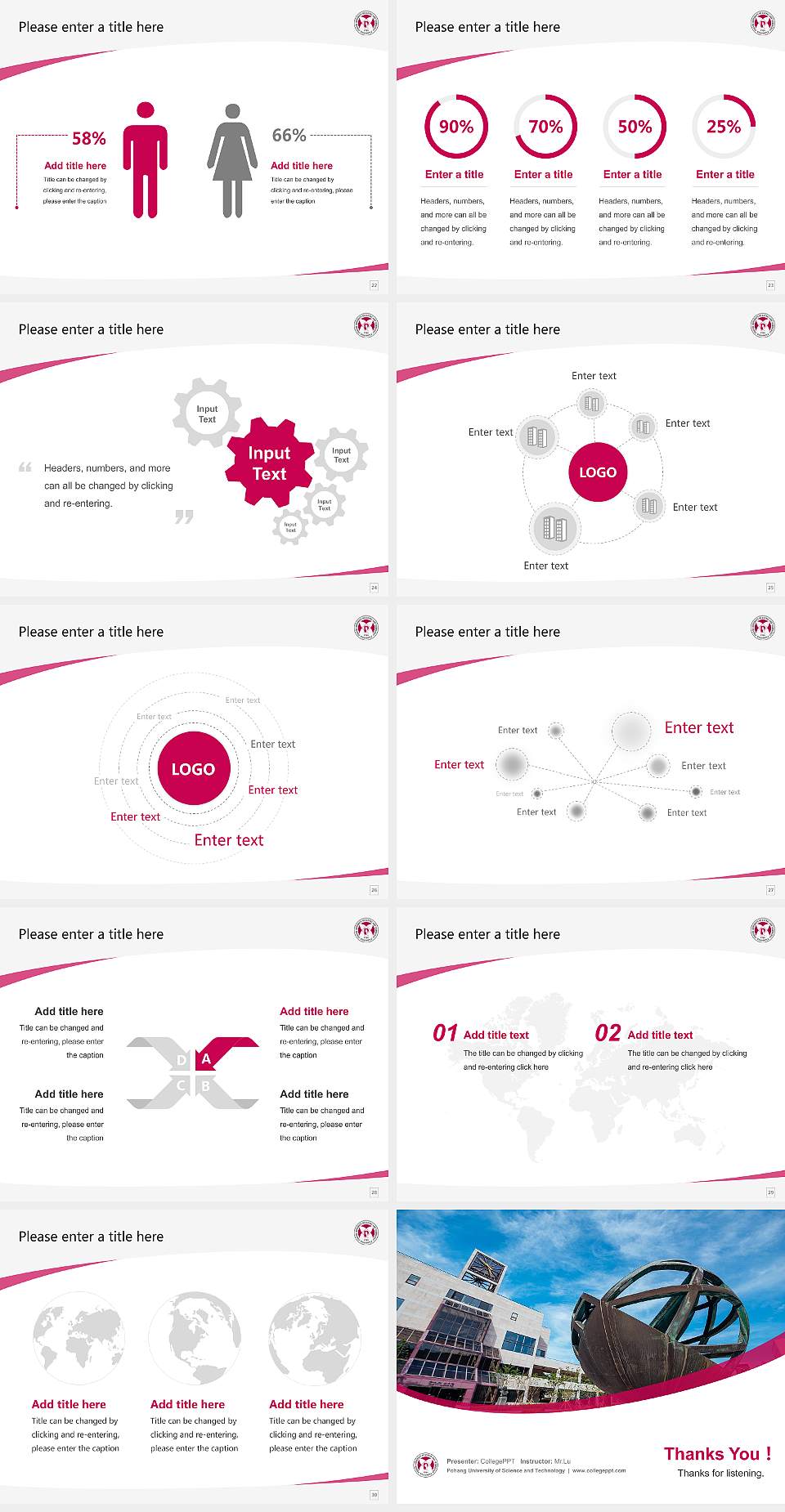 Pohang University of Science and Technology Course/Courseware Creation PPT Template4:3 ratio PPT effect preview image4