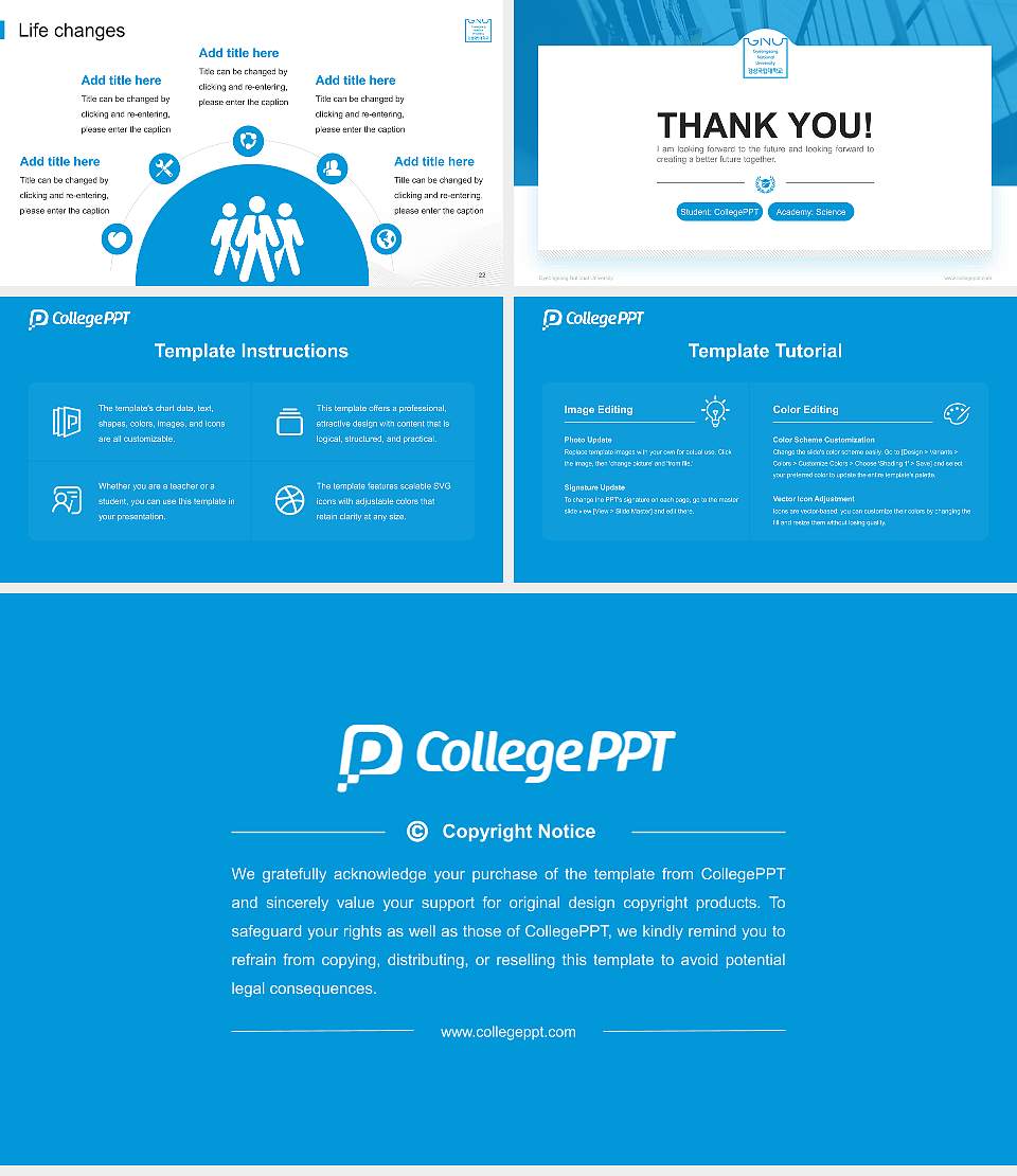 Gyeongsang National University National Scholarship Defense PPT Template16:9 ratio PPT effect preview image4
