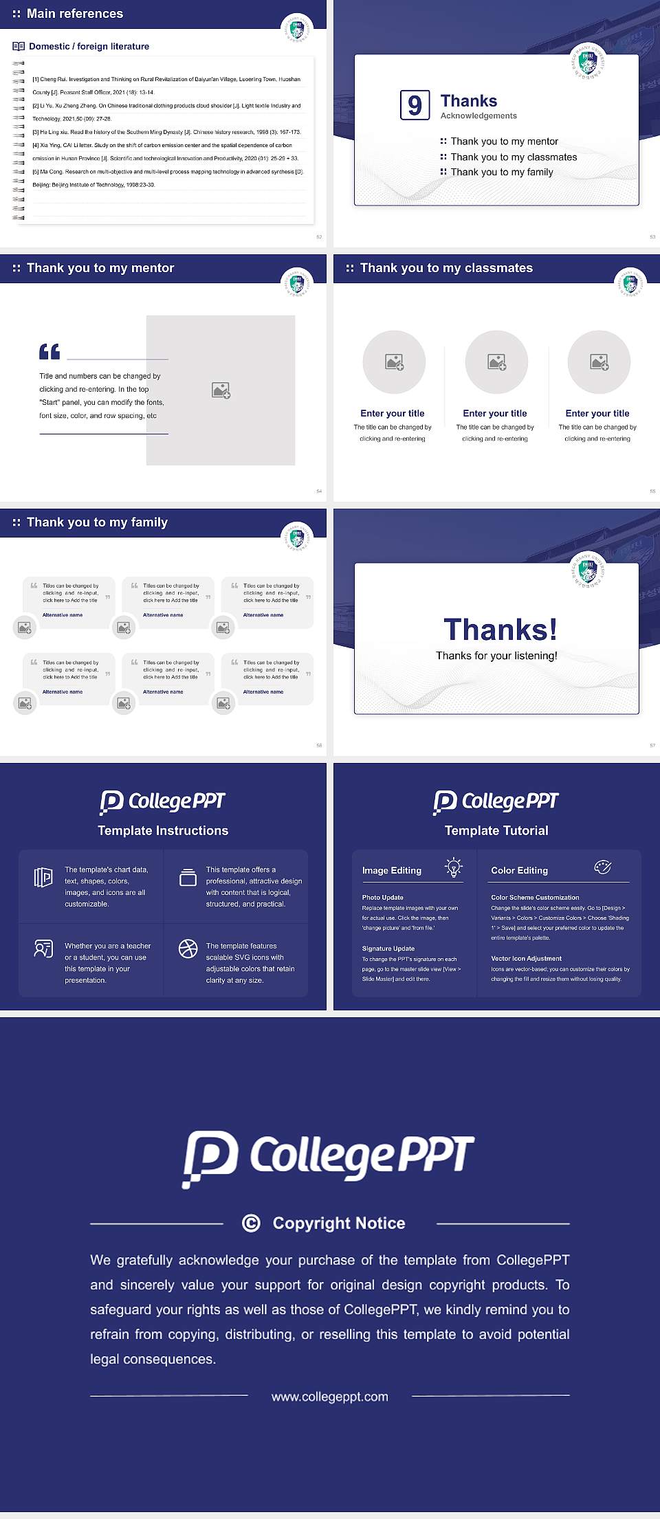Daegu Haany University Graduation Thesis Defense PPT Template4:3 ratio PPT effect preview image7